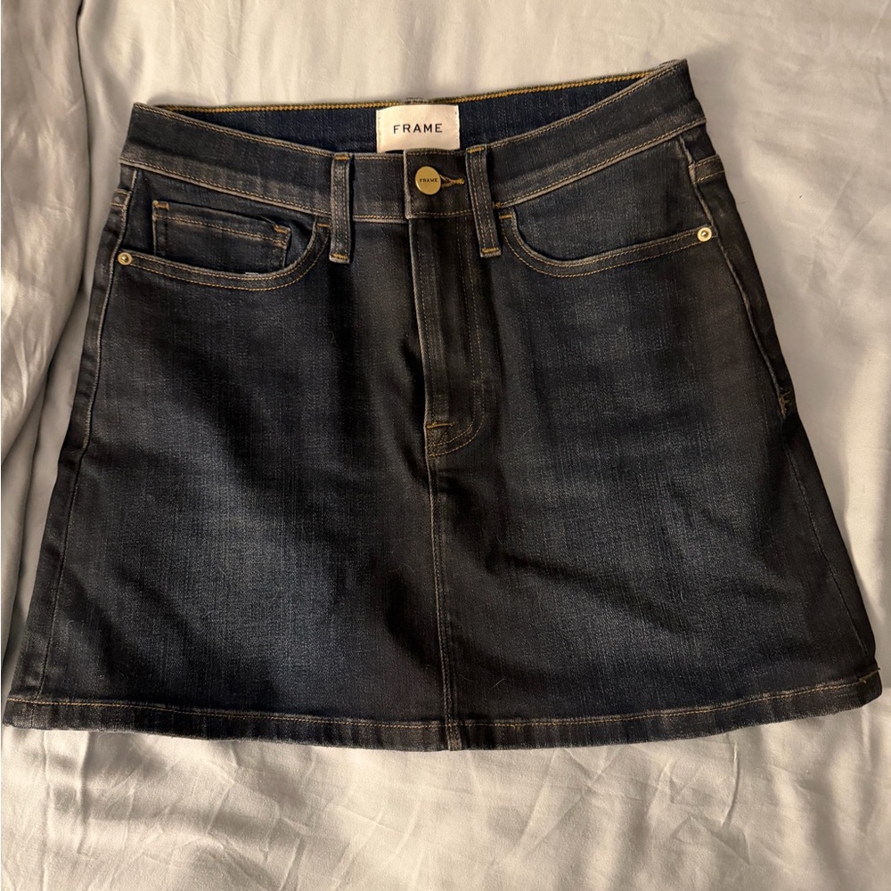 Frame Denim Women's Dark Denim Skirt
